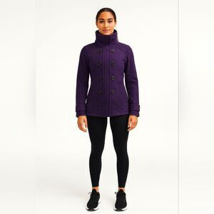 Express Wool Blend Purple Peacoat Jacket S Short Royalcore Whimsical Castlecore